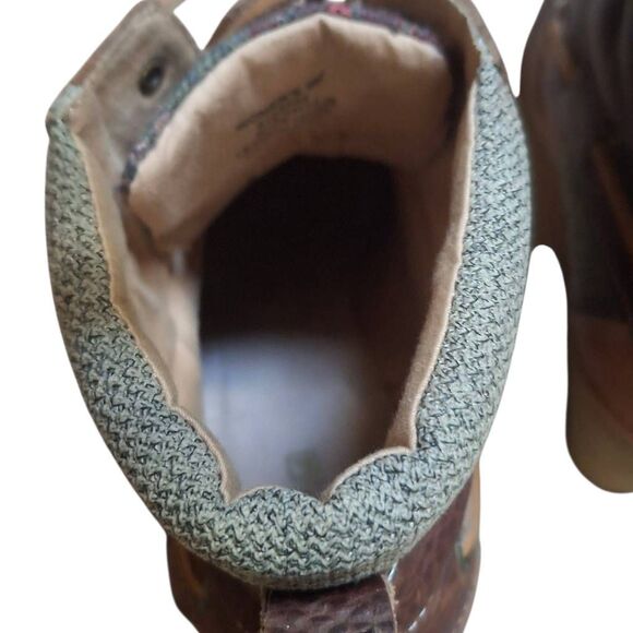 Sperry Bailey Wedge Leather Booties – Brown Plaid Ankle Boots (Women’s 9) - Picture 5 of 7